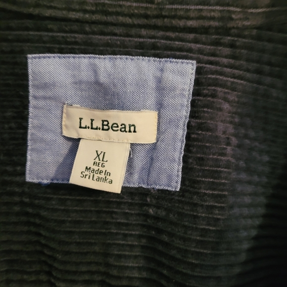 L.l. bean corduroy blue button down XL - Picture 3 of 3